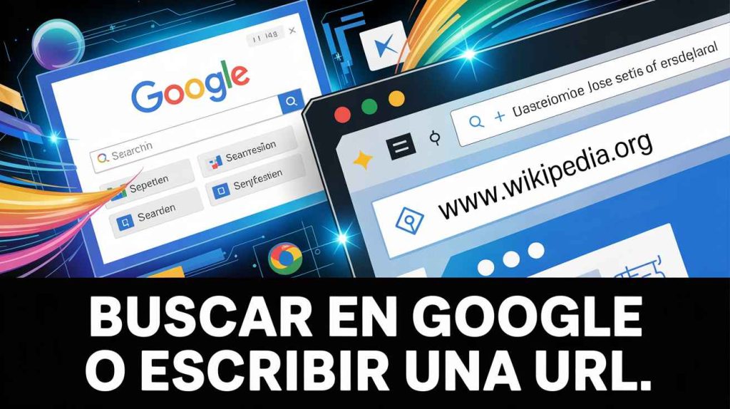 buscar en google o escribir una url