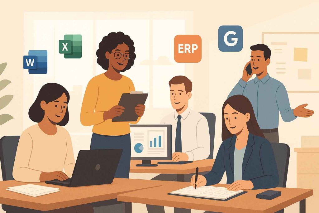 funciones de oficina que domina