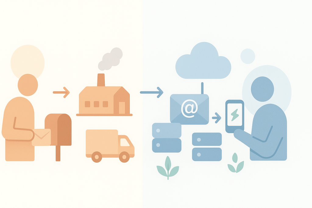 Impacto Ambiental del Correo Postal vs. Electrónico