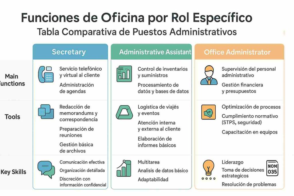 funciones de oficina administrativa