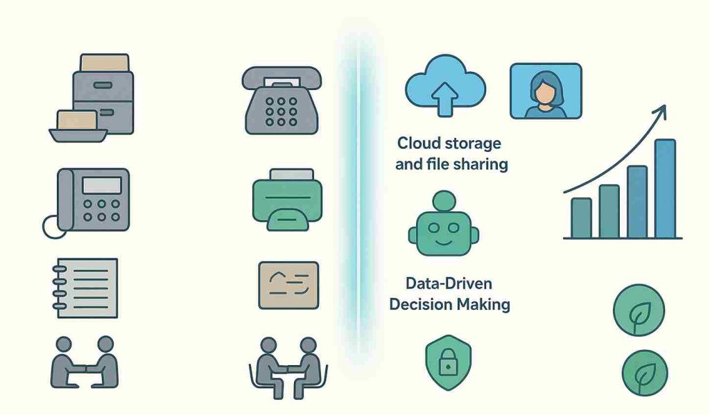 trabajos o funciones de oficina