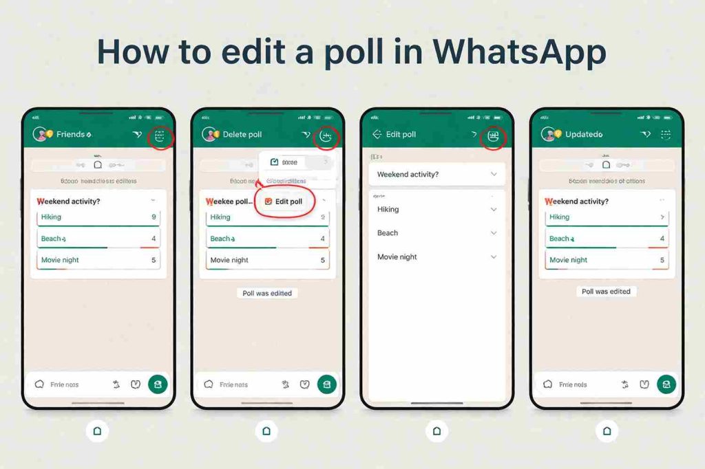 Cómo editar una encuesta en WhatsApp