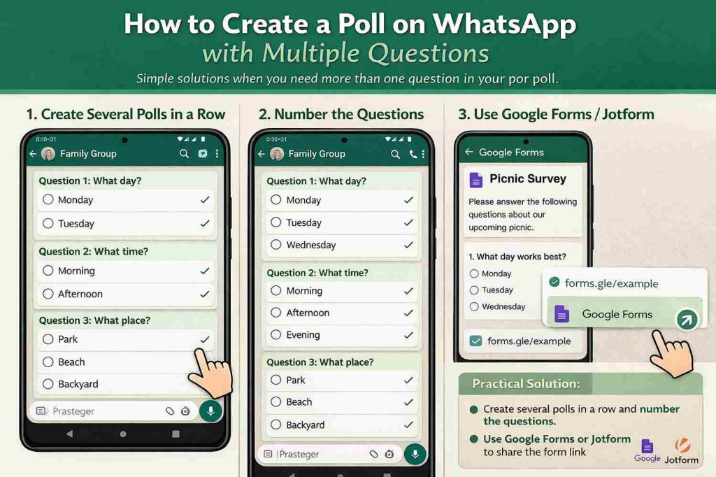 Cómo hacer una encuesta en WhatsApp con varias preguntas