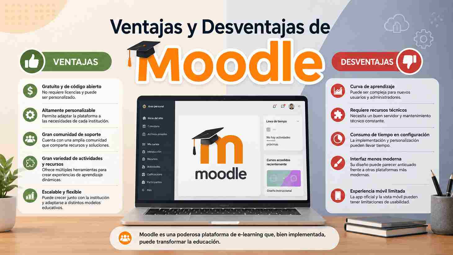 Ventajas y Desventajas de Moodle