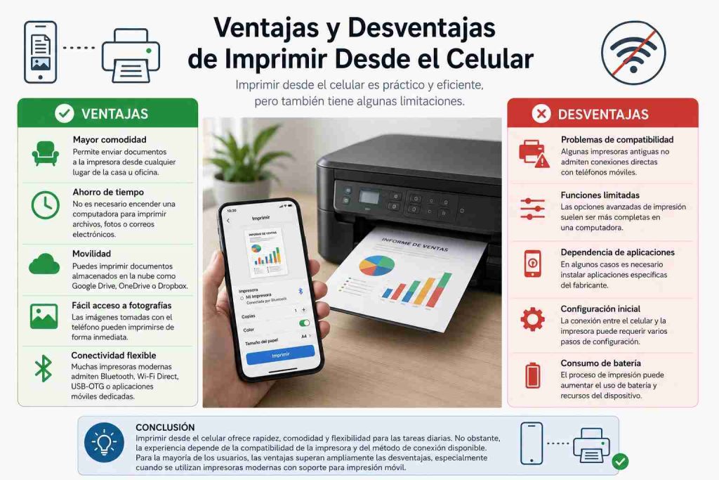 Ventajas y Desventajas de Imprimir Desde el Celular
