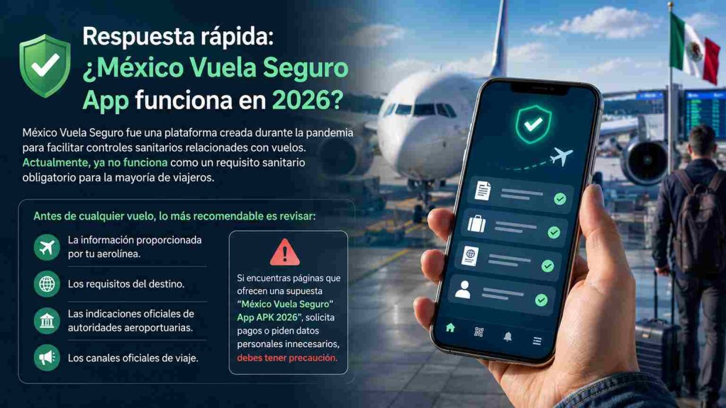 México Vuela Seguro App funciona en 2026