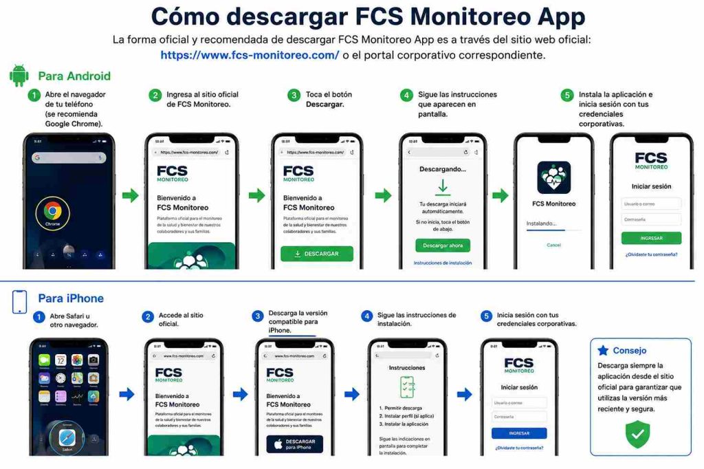 Cómo descargar FCS Monitoreo App desde el sitio oficial en Android.